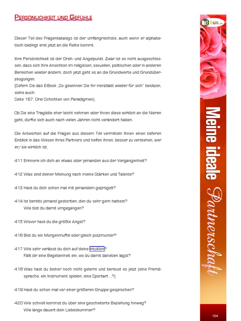 600 Fragen fuer Paare - Textauszug