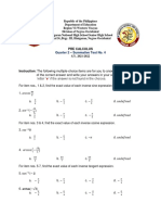 Pre Calculus Summative Test No. 4 Q2