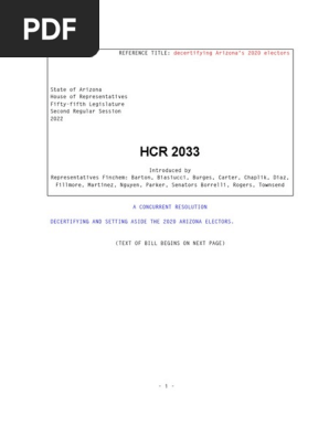 ARIZONA HCR2033P