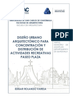 Diseño Urbano y Arquitectónico para Distribución y Concentración de Actividades Recreativas en Paseo Plaza - Amatitlán Guatemala