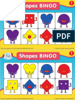 Fun Shapes BINGO Game for Kids