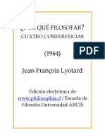 Lyotard Jean Francois Porque Filosofar