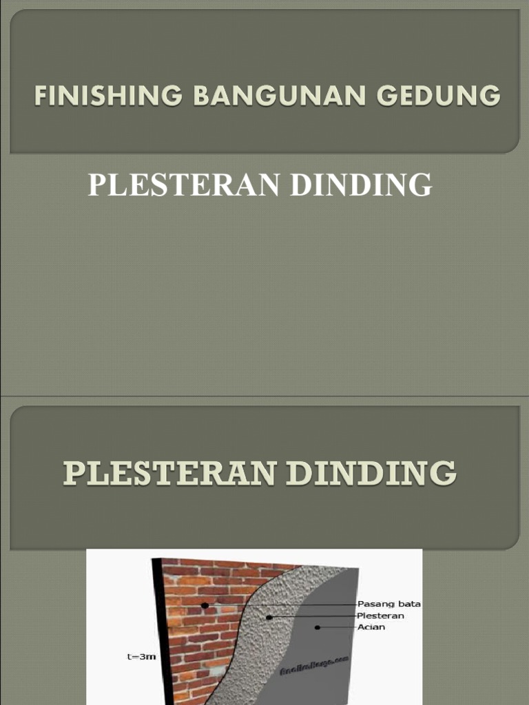 Panduan Plesteran Dinding yang Tepat | PDF | Memasak, Makanan, & Anggur