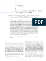 Depressive Symptoms Prevalent in Childhood-Onset SLE