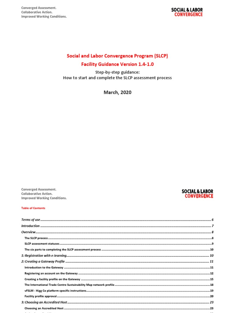SLCP Assessment Process Guide | PDF | Microsoft Excel | Occupational ...
