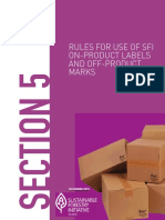 Rules For Use of Sfi On-Product Labels and Off-Product Marks