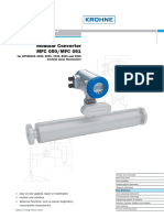 Modular Converter MFC 050/MFC 051: For OPTIMASS 3000, 5000, 7000, 8000 and 9000 Coriolis Mass Flowmeters