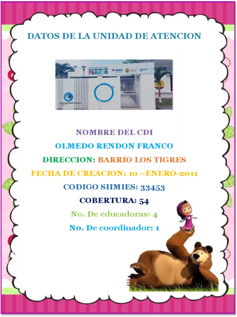 Datos del CDI Olmedo Rendón Franco | PDF