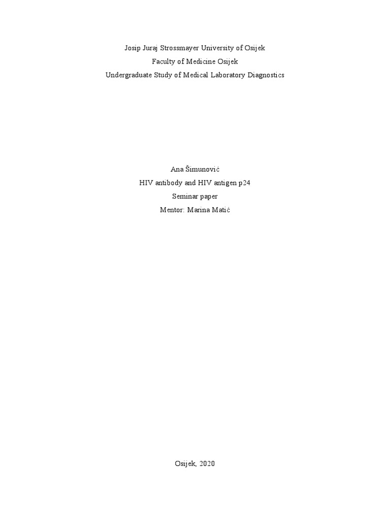 Understanding HIV p24 Antigen Testing | PDF | Hiv/Aids | Diagnosis Of ...