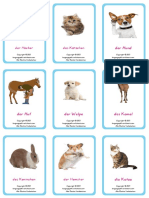 Druckbare Karteikarten Mit Neun Bildern Auf Jeder Seite Die Fur Haustiere Bilder Spezihaustiere Sind Mit Der Deutschen Wortkorrespondenz 1031