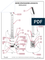 Lincoln Brewster Stratocaster® (0116502778) : Parts Layout