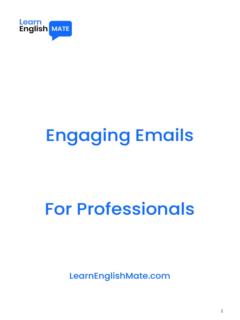 Engaging Emails For Professionals PDF Adjective Stocks