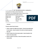 Midterm Exam Questions for Haematology Students