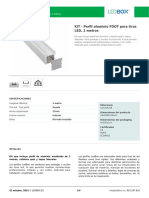 KIT - Perfil Aluminio FOOT para Tiras LED, 2 Metros