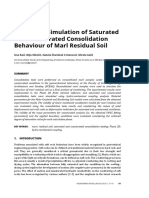 Numerical Simulation of Saturated and Unsaturated Consolidation Behaviour of Marl Residual Soil