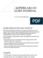 Aspek Keperilakuan Pada Audit Internal