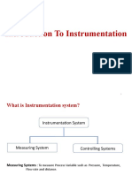 2.1 Introduction To Industrial Instrumentation
