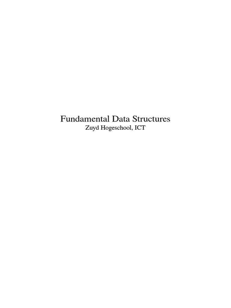 Fundamental Data Structures | PDF | Information Technology Management ...