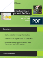 Biochemistry of PH and Buffers