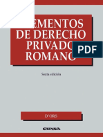 Elementos de Derecho Privado Romano by DOrs Lois, Javier