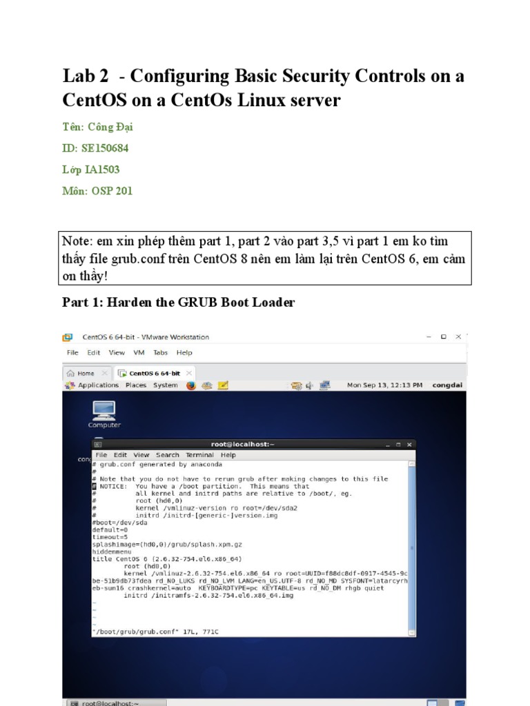 CentOS Security Controls Configuration Guide | PDF