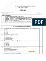 St. Mary’s School Unit Test-2 Class IX Science