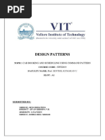 Design Patterns: Cab Booking and Scheduling Using Command Pattern SWE2019 Prof