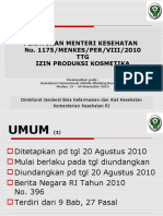 Permenkes 1175 Tentang Izin Produksi Kosmetika