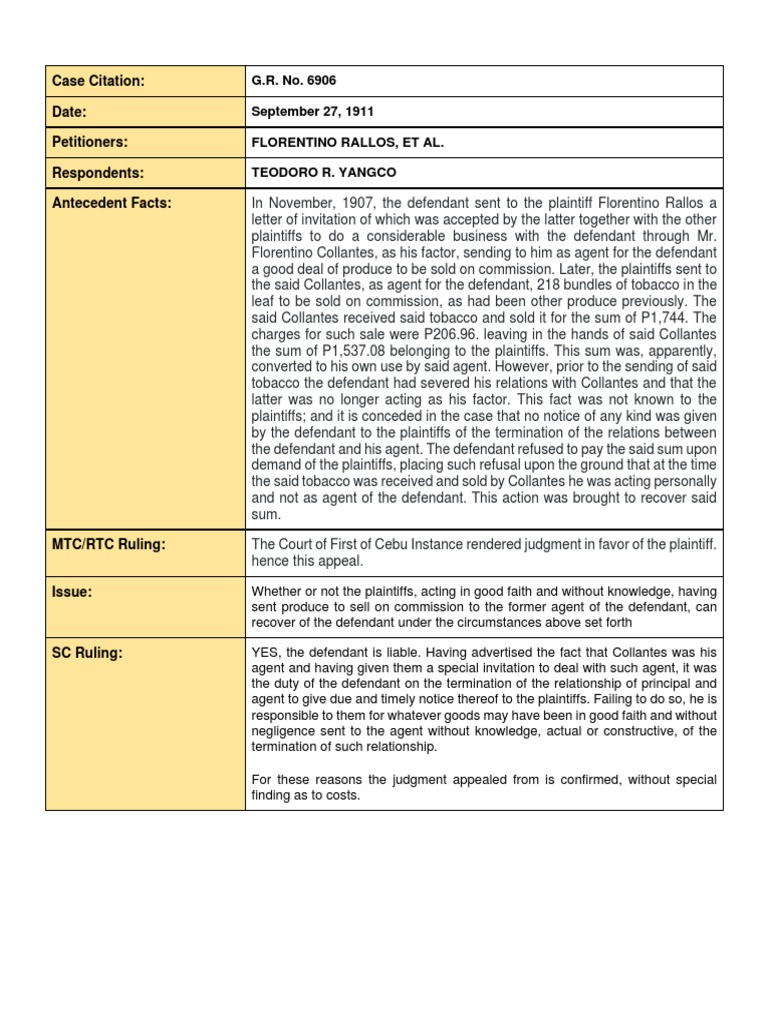 Case Citation Date Petitioners Respondents Antecedent Facts PDF