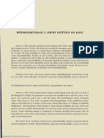 Andaluz Romanillos INTERSUBJETIVIDAD Y JUICIO ESTETICO EN KANT