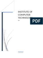 Institute of Computer Technology: Semester 6