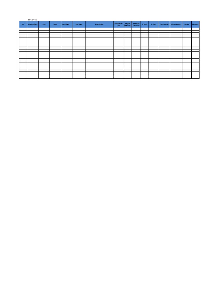 Permit Log Sheet | PDF | Finance & Money Management | Technology ...