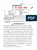 Articles - Grammar Worksheet 2