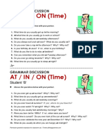 At-In-On Time - Grammar Discussion