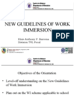 New Guidelines of Work Immersion: Elnie Anthony P. Barcena Division TVL Focal