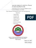 A System Identification and Validation of A Model For A Thermal Power Plant Using Black Box Data (Case Study For