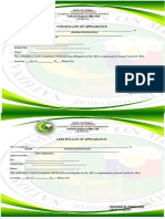 Certificate of Appearance: CARAGA Regional Office XIII