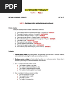 Statistics and Probability