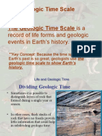 The Geologic Time Scale The Geologic Time Scale Is A: Record of Life Forms and Geologic Events in Earth's History