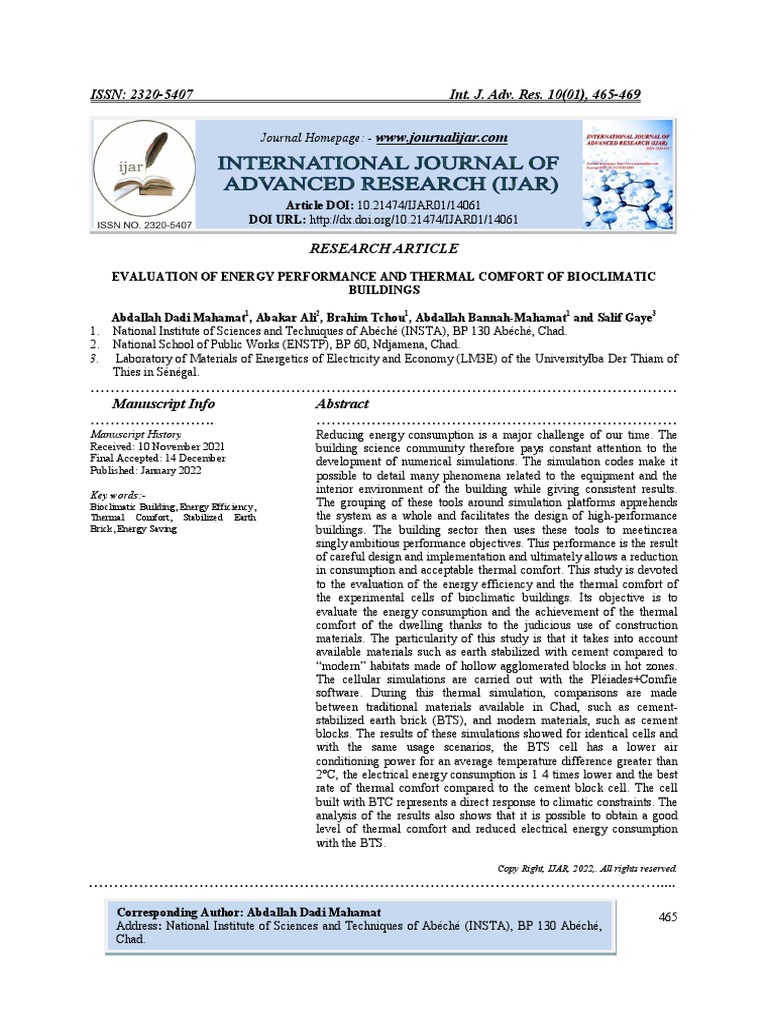Energy Efficiency in Bioclimatic Buildings | PDF | Efficient Energy Use ...