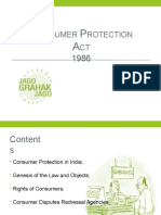 CONSUMER PROTECTION ACT 1986 KEY POINTS