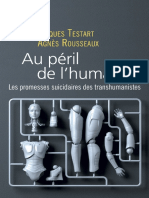 Au Péril de Lhumain by Jacques Testart Agnès Rousseaux (Testart, Jacques Rousseaux, Agnès)