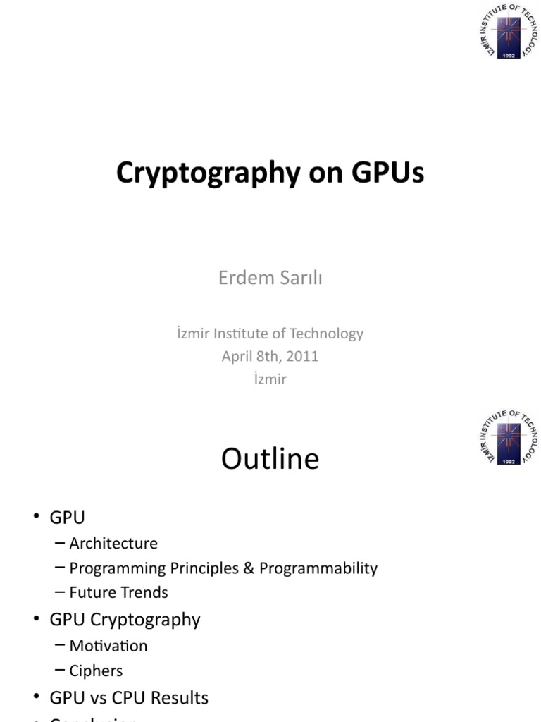 GPU Cryptography: Performance Insights | PDF | Graphics Processing Unit ...
