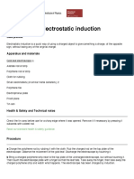 Charging by Electrostatic Induction: Apparatus and Materials