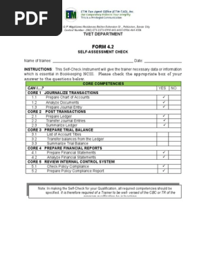 2. Trainees Training Requirements FORM 4.1