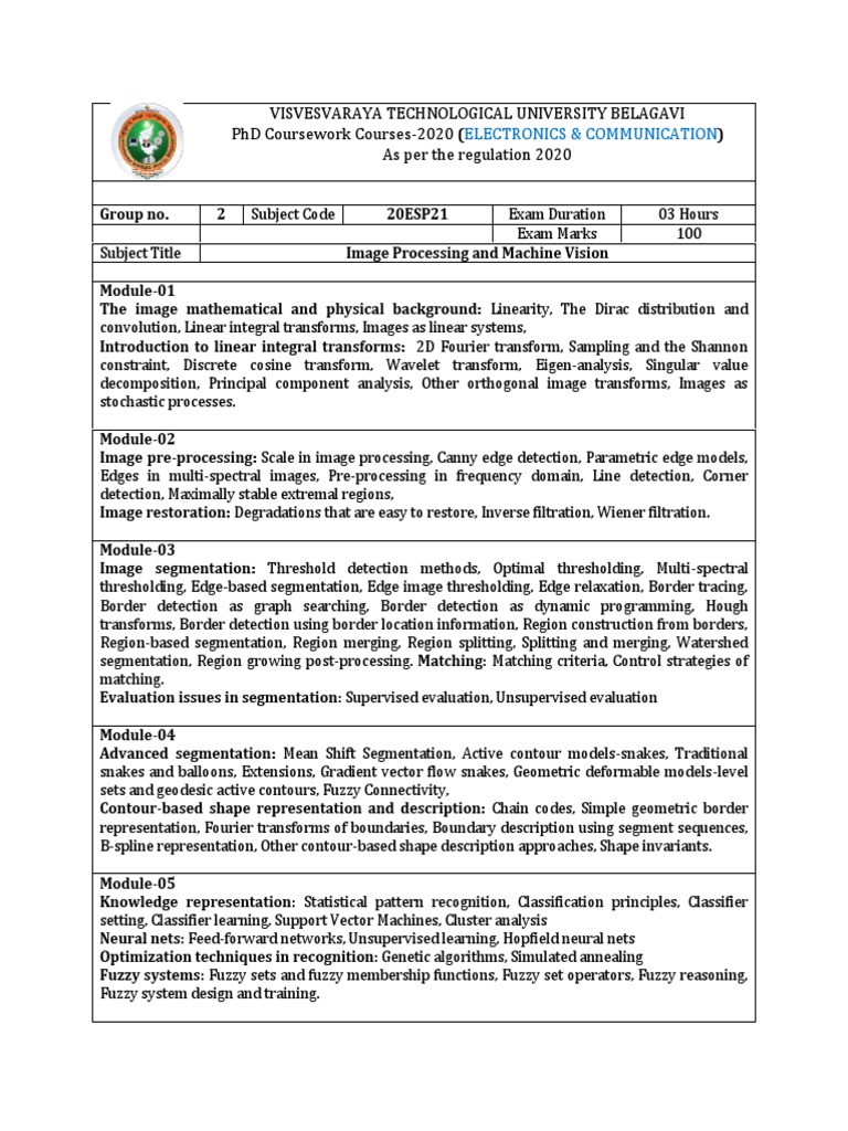 Image Processing and Machine Vision PDF Image Segmentation