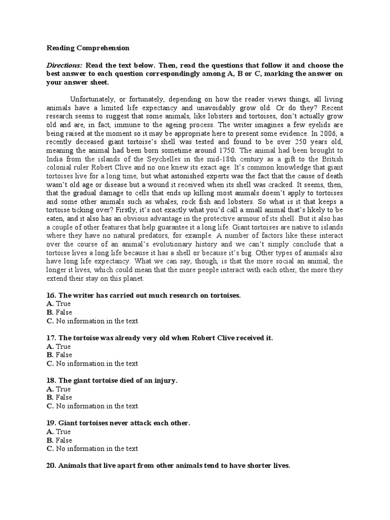 READING COMPREHENSION FOR UPPER INTERMEDIATE STUDENTS PDF intelligence overview