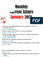 Monthly Current Affairs 2021: January