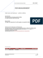 HM Measurement Tolerances For UW & SW, Children