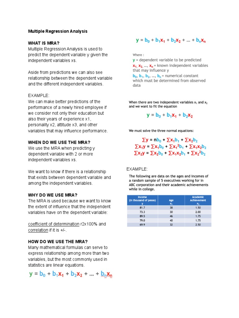 Multiple Regression Analysis Guide | PDF | Career & Growth | Teaching ...